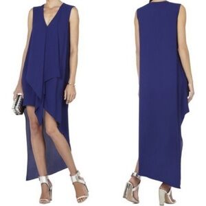 BCBGMaxAzria Blue Asymmetrical High-Low Sundress